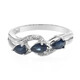 Anillo en plata con Zafiro azul birmano