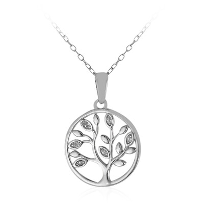 Collar en plata con Topacio blanco