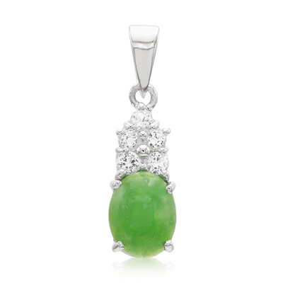 Colgante en plata con Crisoprasa imperial