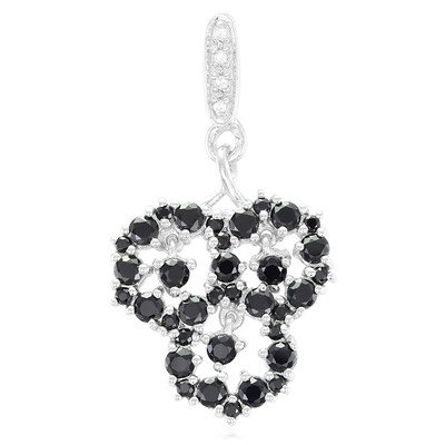 Colgante en plata con Espinela negra