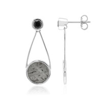 Pendientes en plata con Meteorito Aletai