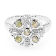 Anillo en plata con Alejandrita ojos de gato