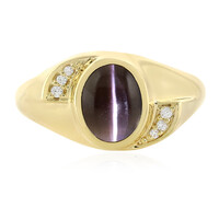 Anillo en plata con Sillimanita ojo de gato