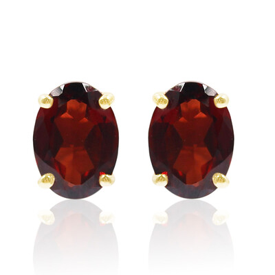 Pendientes en oro con Granate de Mozambique