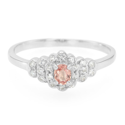 Anillo en plata con Zafiro Padparadscha
