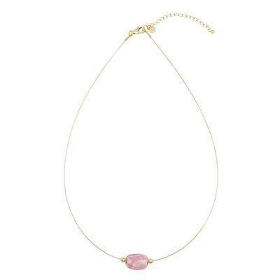 Collar en acero inoxidable con Rodocrosita