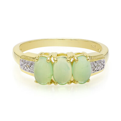 Anillo en plata con Crisoprasa imperial