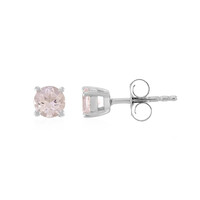 Pendientes en plata con Morganita