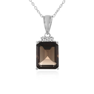 Collar en plata con Cuarzo ahumado