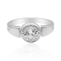 Anillo en plata con Topacio blanco