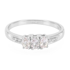 Anillo en plata con Turmalina cuprífera rosa