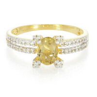 Anillo en plata con Cuarzo champán