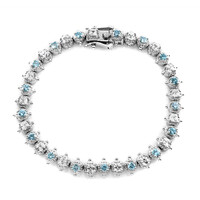 Brazalete en plata con Zircón de Ratanak Kirí (Dallas Prince Designs)