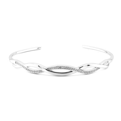 Brazalete en plata con Diamante I3 (I)