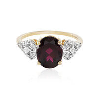 Anillo en oro con Granate Magenta