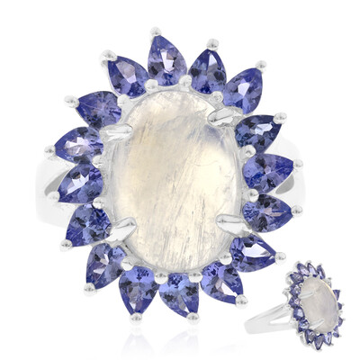 Anillo en plata con Piedra de Luna de Ceilán