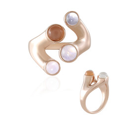 Anillo en plata con Piedra de luna azul (KM by Juwelo)