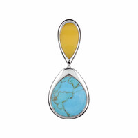 Colgante en plata con Turquesa