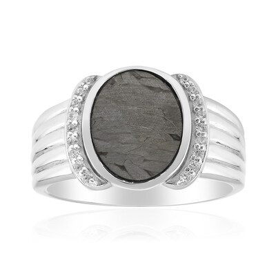 Anillo en plata con Meteorito Aletai