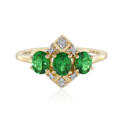 Anillo en oro con Tsavorita