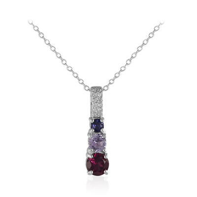 Collar en plata con Rodolita