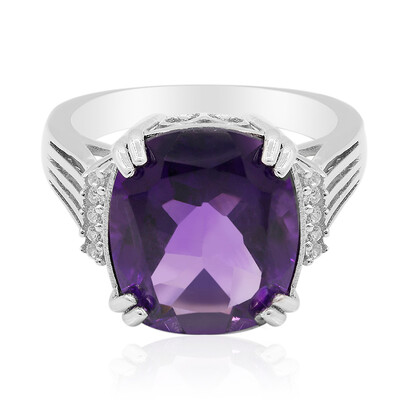 Anillo en plata con Amatista de Marruecos