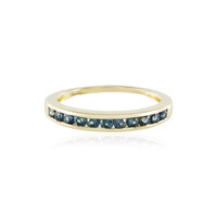 Anillo en oro con Zafiro azul