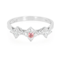 Anillo en plata con Zafiro Padparadscha