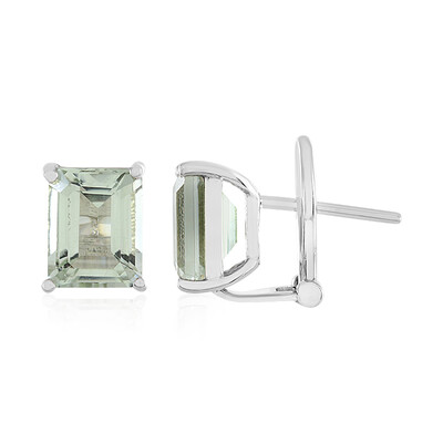 Pendientes en plata con Amatista verde