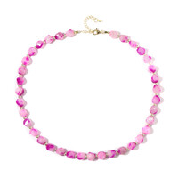Collar en plata con Cuarzo flor de cerezo