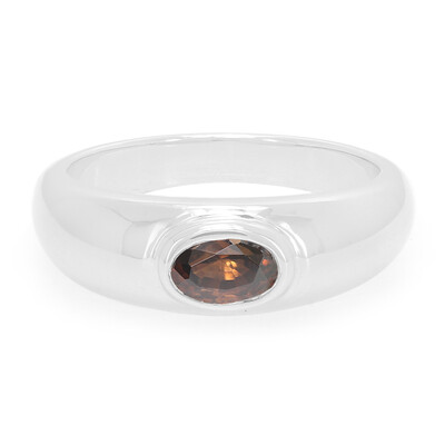 Anillo en plata con Zircón chocolate