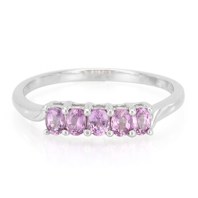 Anillo en plata con Zafiro de Ceilán púrpura no calentado