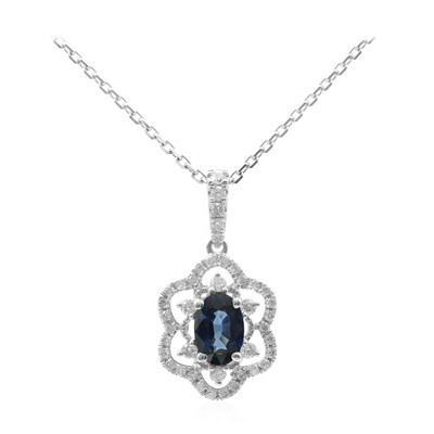 Collar en oro con Zafiro azul Ceylon (CIRARI)