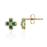 Pendientes en plata con Esmeralda de Brasil