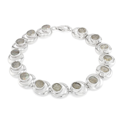 Brazalete en plata con Espectrolita