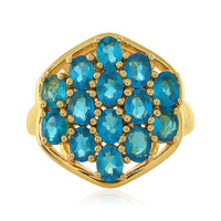Anillo en plata con Apatita azul neón