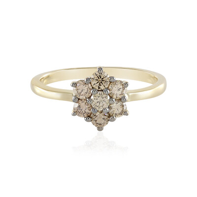 Anillo en oro con Diamante champán SI2