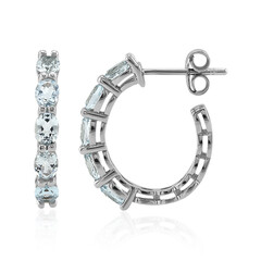 Pendientes en plata con Topacio azul cielo