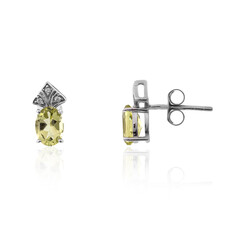 Pendientes en plata con Cuarzo del Ouro Verde