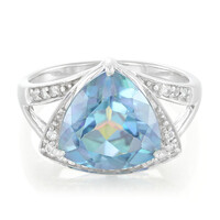 Anillo en plata con Topacio brillo de luna