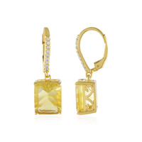 Pendientes en plata con Fluorita amarilla