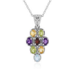 Collar en plata con Amatista de Zambia