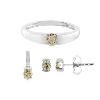 Anillo en oro con Diamante chocolate SI2