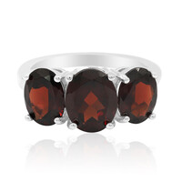 Anillo en plata con Granate de Mozambique