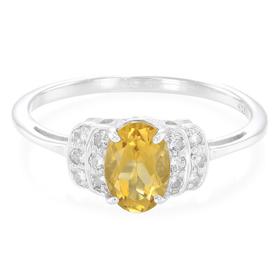 Anillo en plata con Cuarzo champán