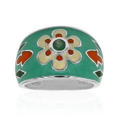 Anillo en plata con Esmeralda de Brasil (TPC)