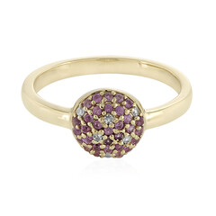 Anillo en oro con Zafiro rosado