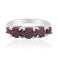 Anillo en plata con Rubí