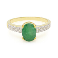 Anillo en plata con Esmeralda de Bahía