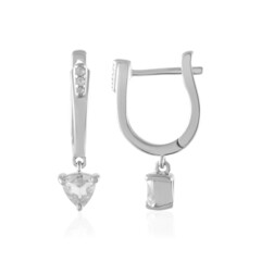 Pendientes en plata con Topacio blanco